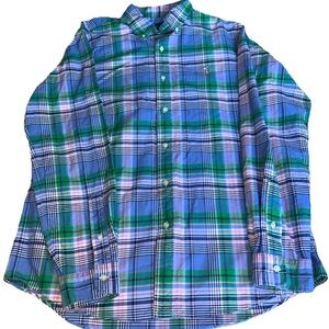 Polo Ralph Lauren Classic Fit Oxford Plaid Long Sleeve Shirt Men's Size Large